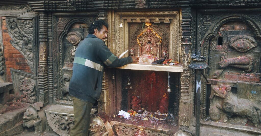 龍神とつながる祈り方や参拝場所、自然との調和を象徴する清らかな水辺と龍神のイメージ画像