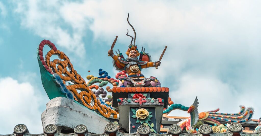 神道とスピリチュアルの両面から見た龍神の姿を象徴する、天に昇る龍のイメージ画像