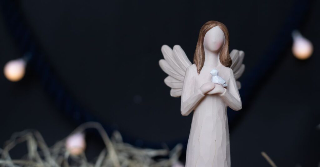 守護霊から潜在意識へ届くスピリチュアルなメッセージと光のつながりを象徴する幻想的なイメージ画像
