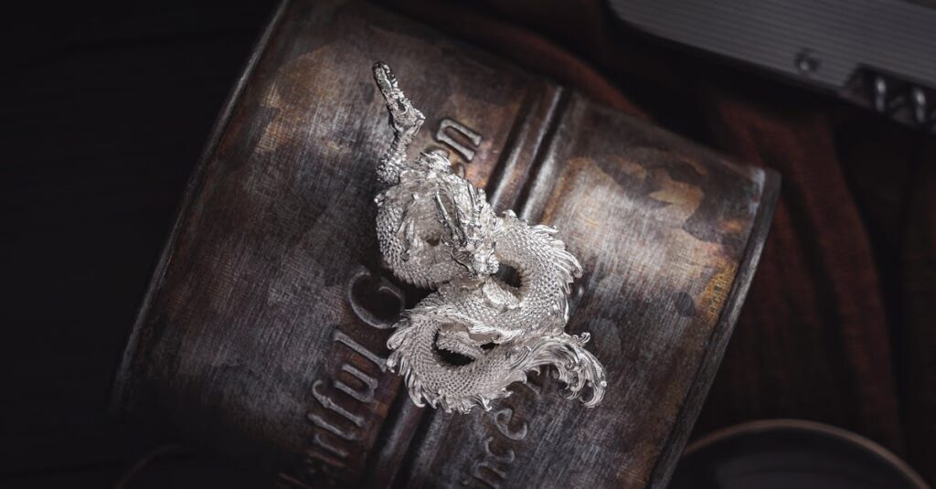 龍神のお札に祈りを込め、言霊の光が護符に宿る幻想的なスピリチュアルアート