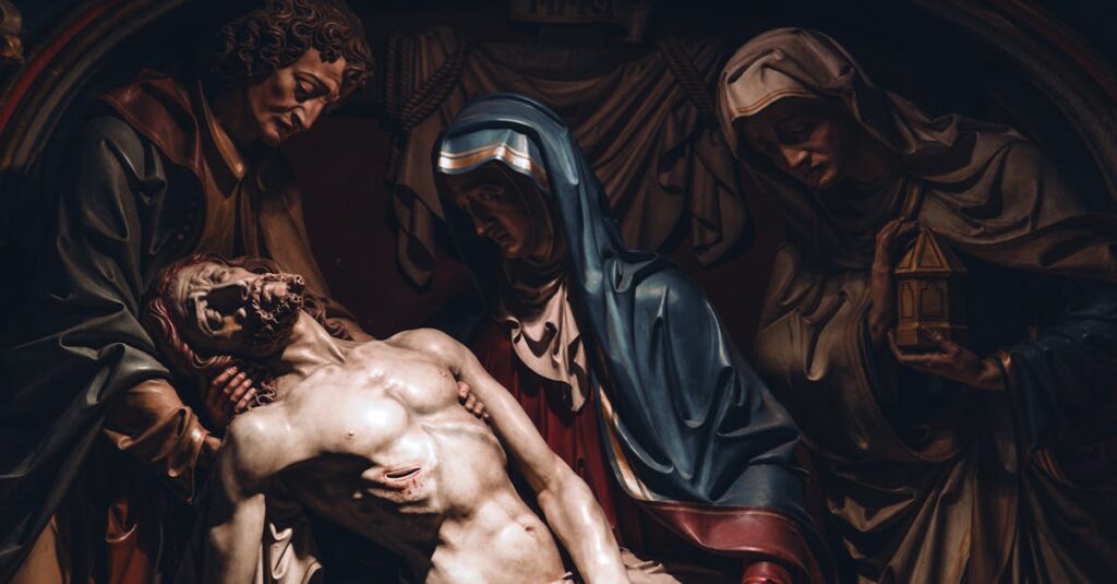 完成した龍神像を祀る祭壇と香の煙が立ちのぼる神秘的な空間のイメージ。