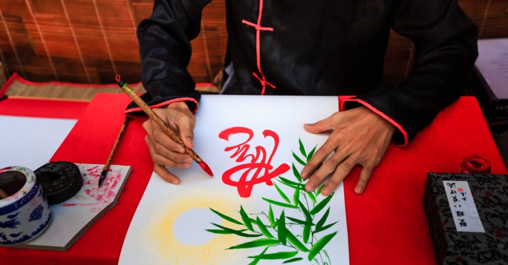 部屋に龍神の絵を正しい方角に飾り、光が流れる神秘的な室内のイメージ