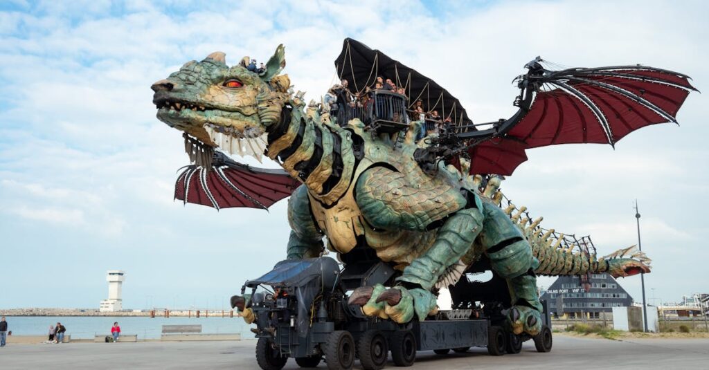 龍神アートが放つ光が人を包み込み、人生の流れを整えていく様子を描いた神秘的なイラスト