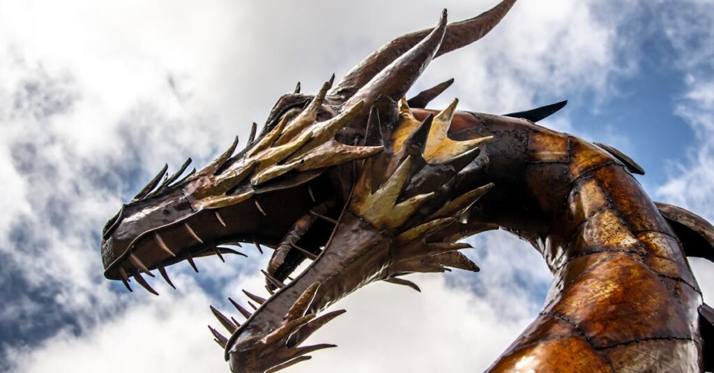 空に出現する龍神雲が光と風に包まれ、願いが動く前兆を示す神秘的なイメージ